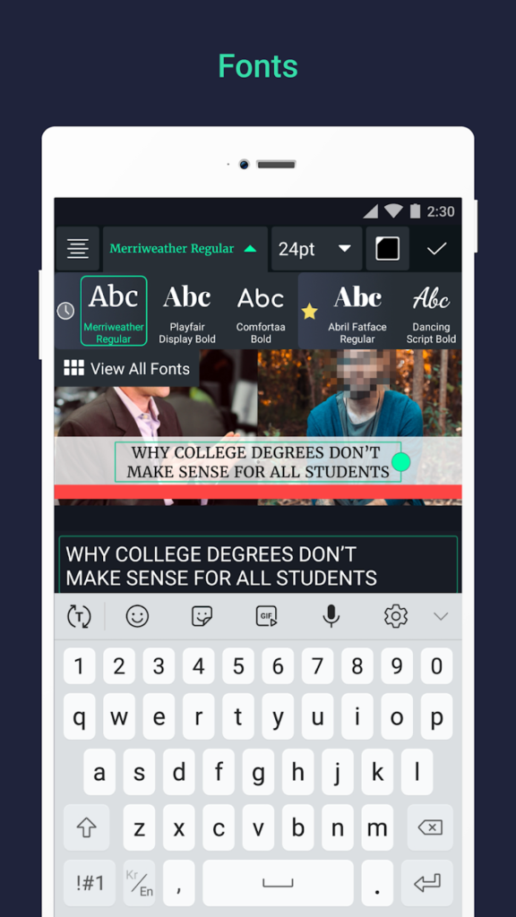 Alight Motion Mod APK v5.0.281 (2026) – Premium Unlocked, No Watermark 3 alight motion fonts feature